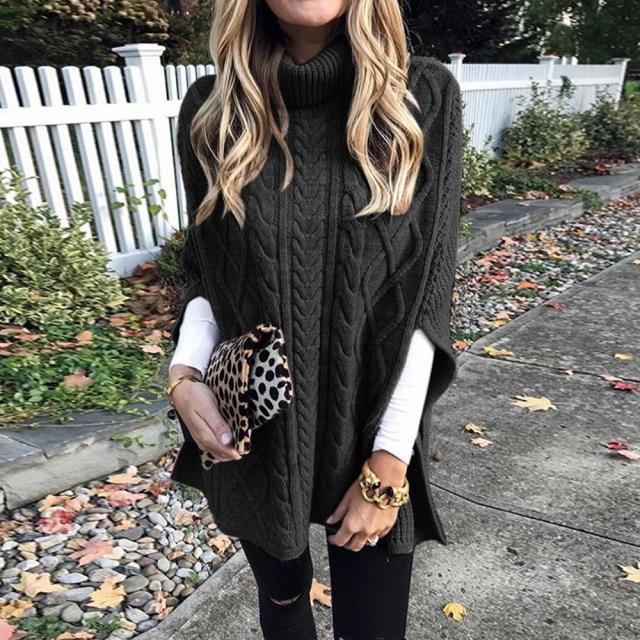 Alice Cable Knit Turtleneck Sweater