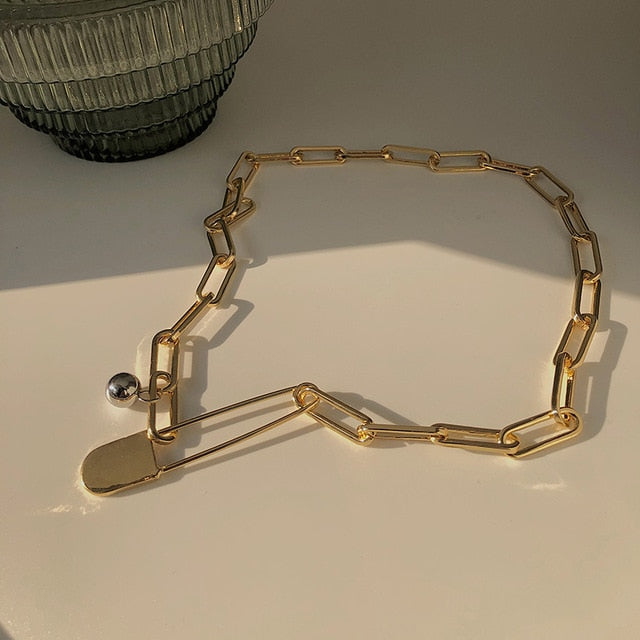 Paperclip Lariat Necklace