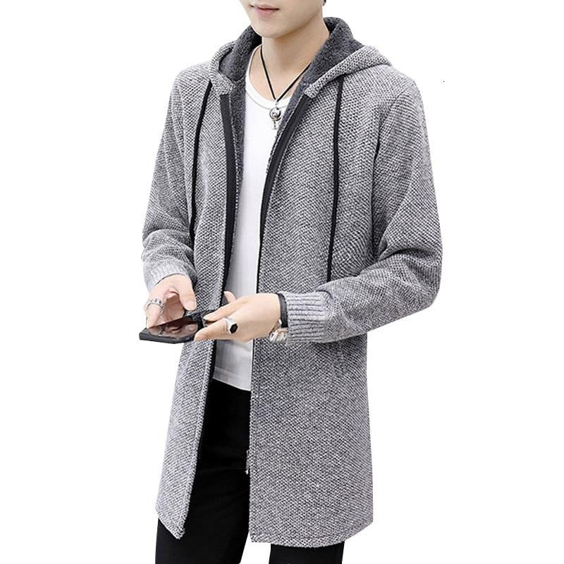 Winter Long Sweatercoat Zipper