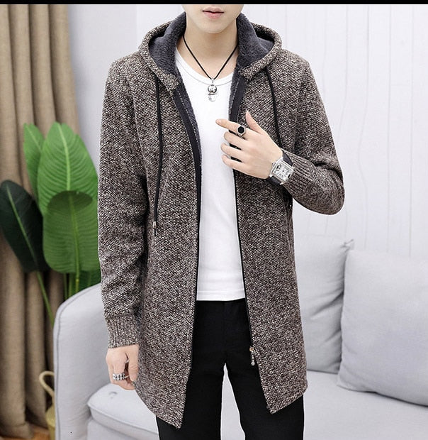 Winter Long Sweatercoat Zipper