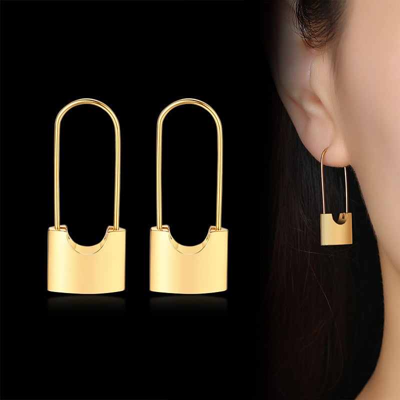 Padlock Drop Earrings