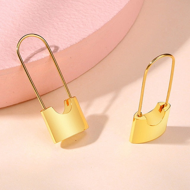 Padlock Drop Earrings