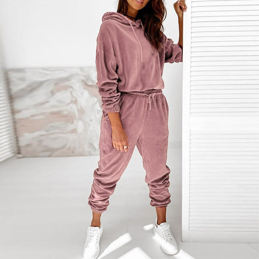 Alexis Women's Velour Hooded Jogger
