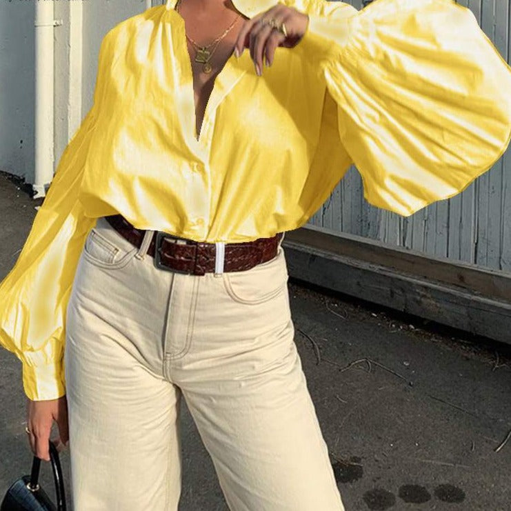 Callas Women's Puff Sleeves Shirt