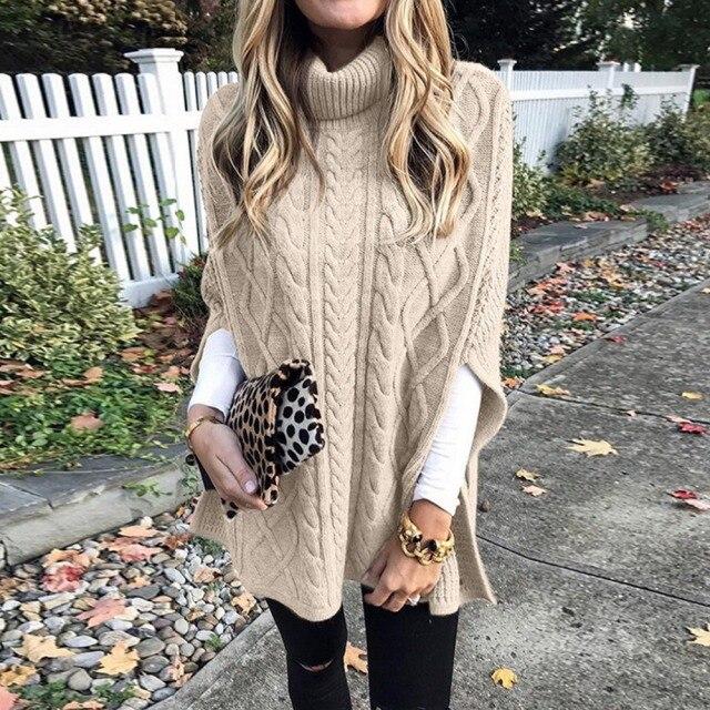 Alice Cable Knit Turtleneck Sweater